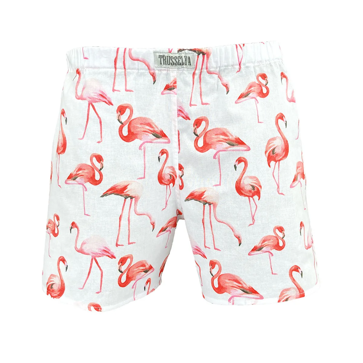 белые с фламинго семейные мужские русы