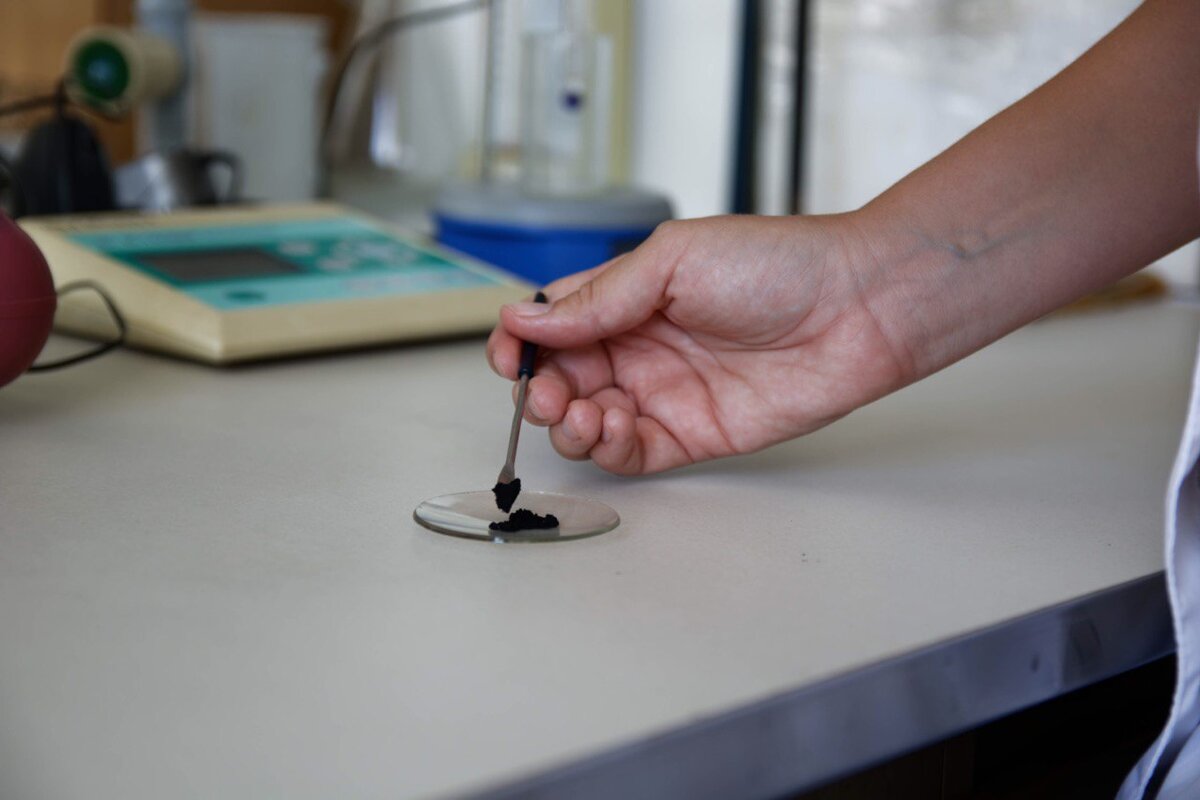 Подбором сорбентов Юлия Петрова занимается в лаборатории изучения комплексных соединений. Фото: Даниил Коваленко.