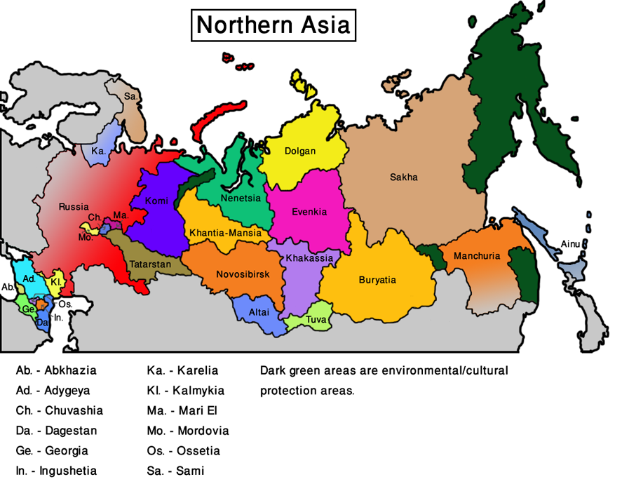 Как америка хочет разделить россию карта