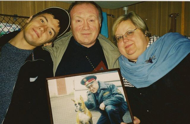 С женой и пасынком