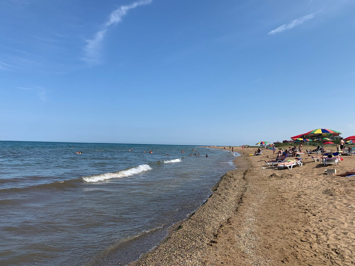 Пляж в Дербенте.