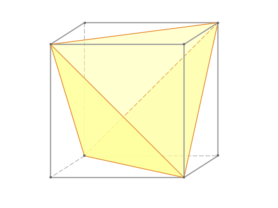 Тетраэдр в кубе. Правильный тетраэдр в Кубе. Сечение тетраэдра квадрат. Титрацдер сечение капдрат. Правильный тетраэдр вписанный в куб.