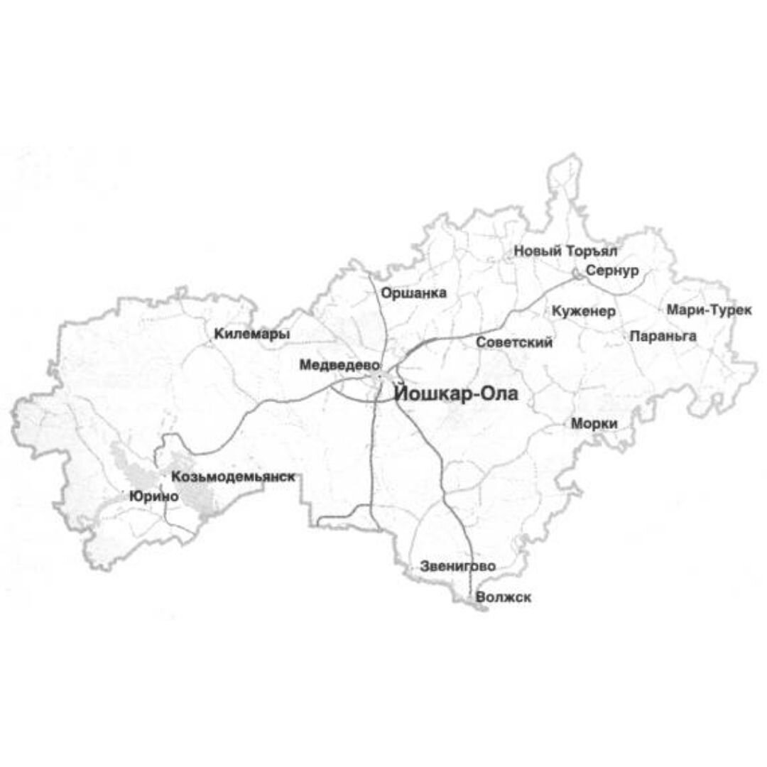 Йошкар ола козьмодемьянск карта