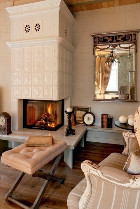 Дизайн гостиной в доме по проекту Марии Глинской.