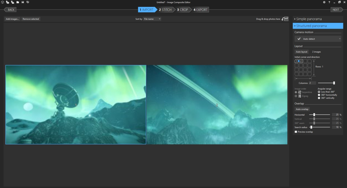 Здесь занимаемся композицией наших кадров.