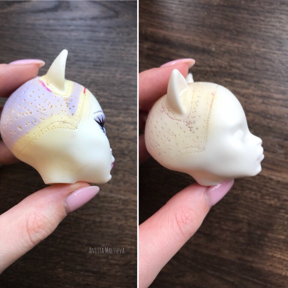 До и После выведения желтизны Базироном