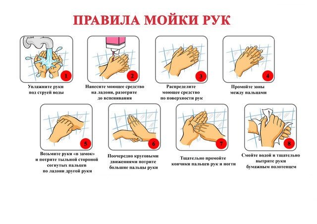 Правила и порядок мойки рук