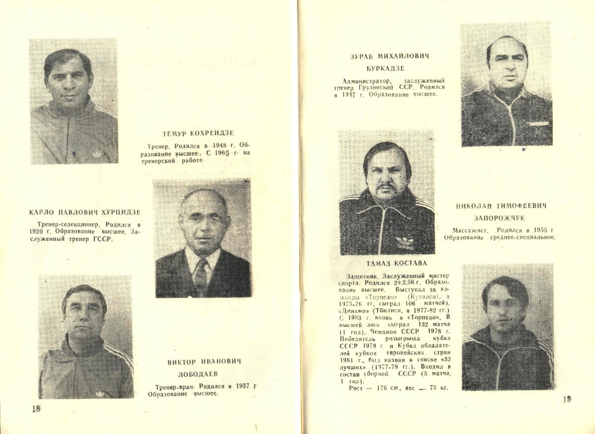 Состав 1984 года