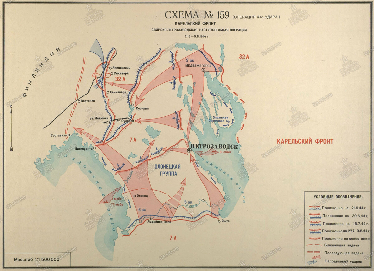 Карта боевых действий в карелии 1941 1945