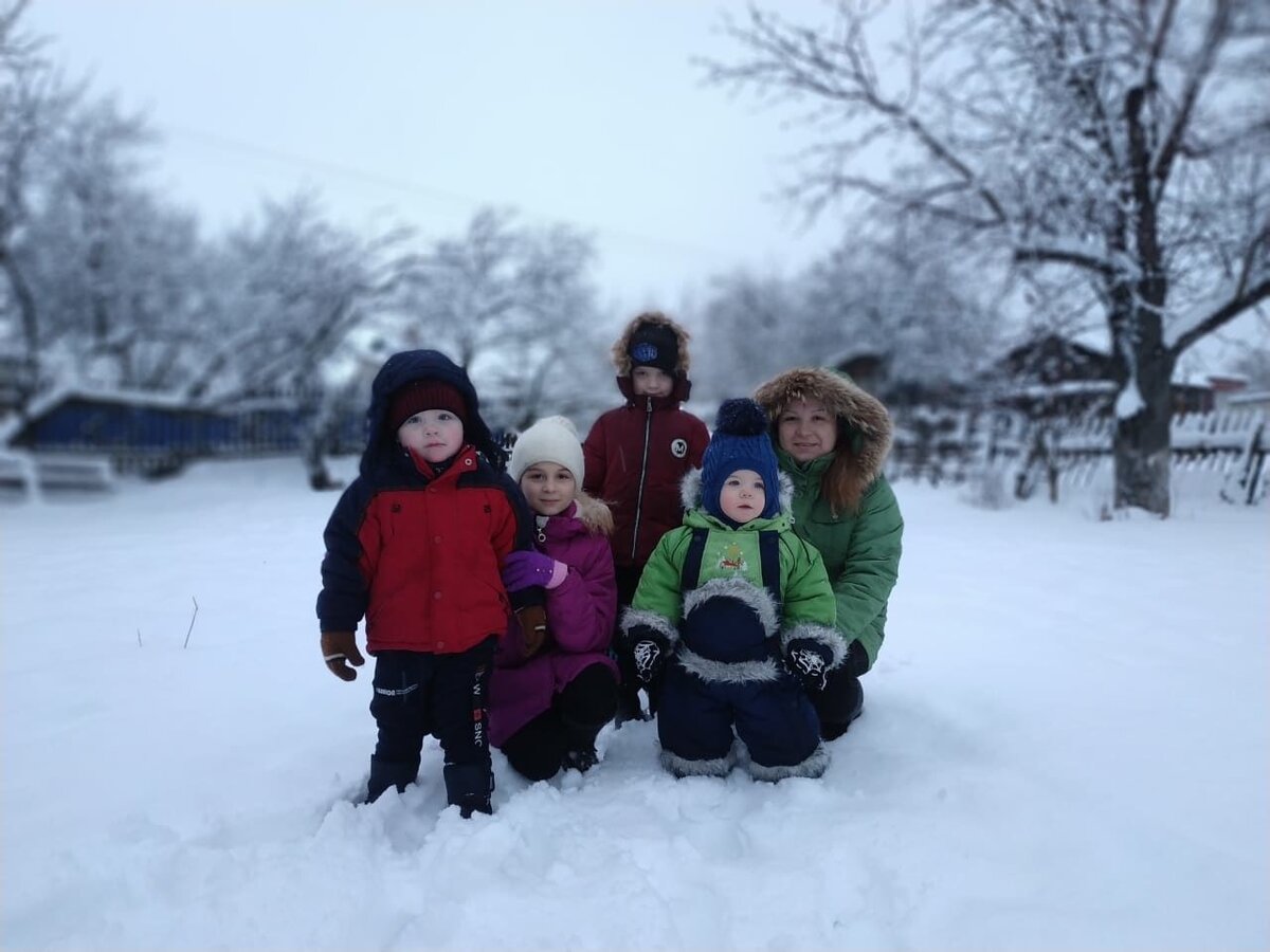 Я и дети зимой 2018г 