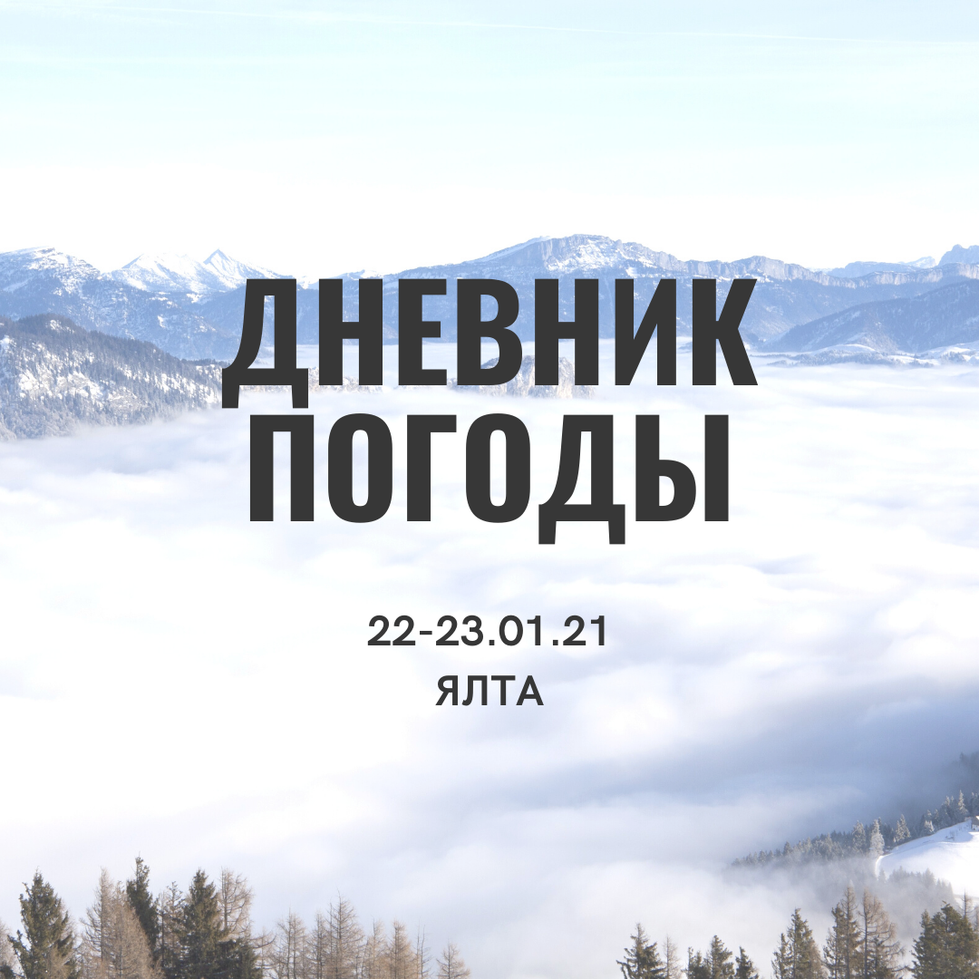 14. Дневник погоды 22-23.01.21 Ялта +9°