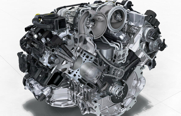 V8 с двойным турбонаддувом 