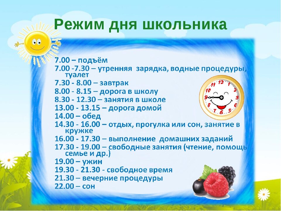 Распорядок дня