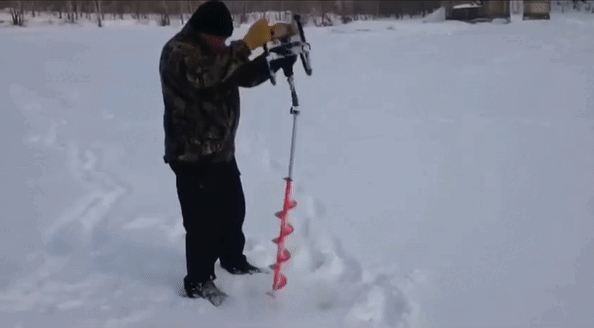 ) Вот так ледобур)