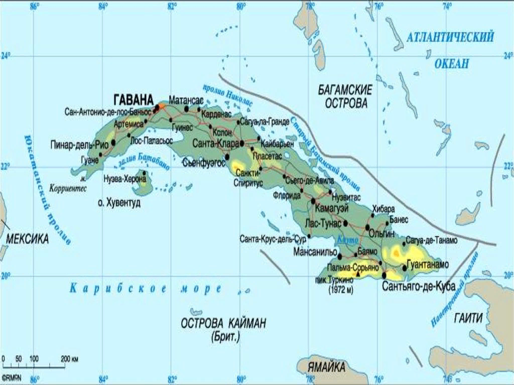 Куба на карте с курортами. Остров Куба на карте. Куба остров свободы на карте. Остров Куба на физической карте.