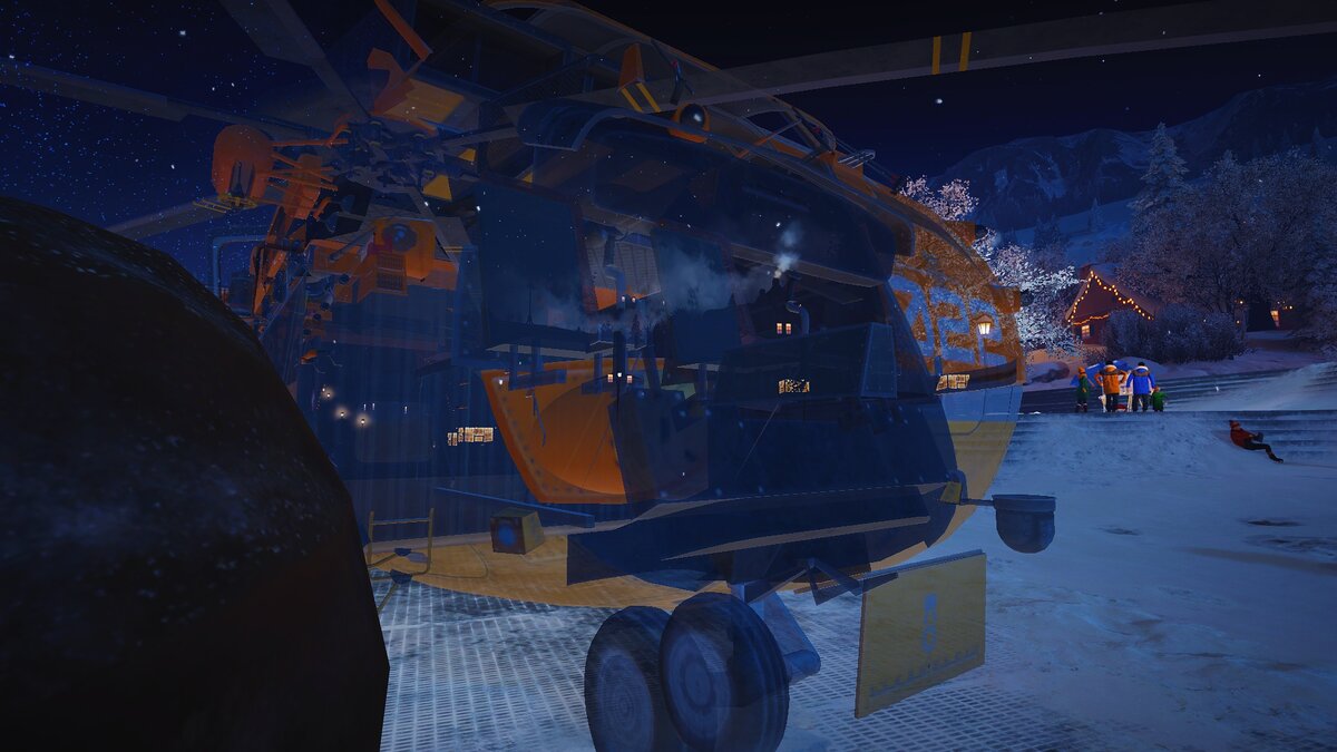 Прозрачный вертолёт в ангаре