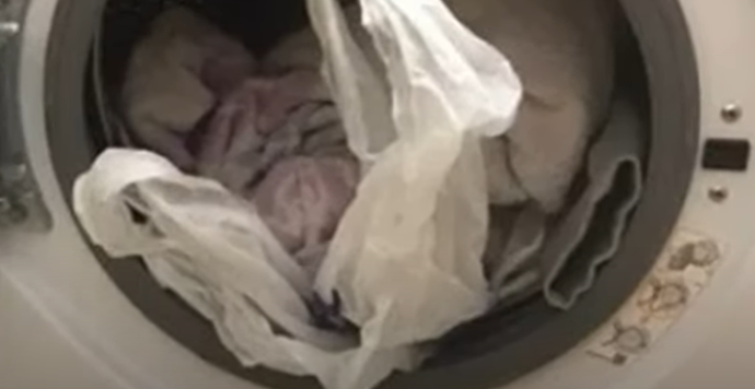 пакет в стиралке