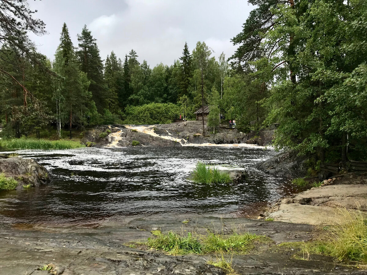 Водопады Карелии Ахинкоски платная площадка