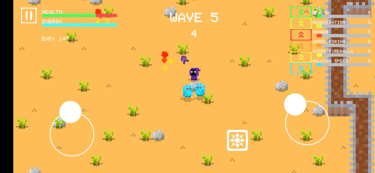 При игре экран выполняет роль джойстика. Удобно, но придётся потратить некоторое время чтобы привыкнуть.