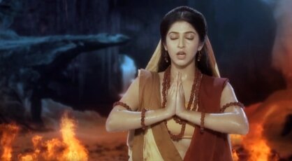 Парвати вершит аскезу. Кадр из сериала "Бог Богов. Махадев"