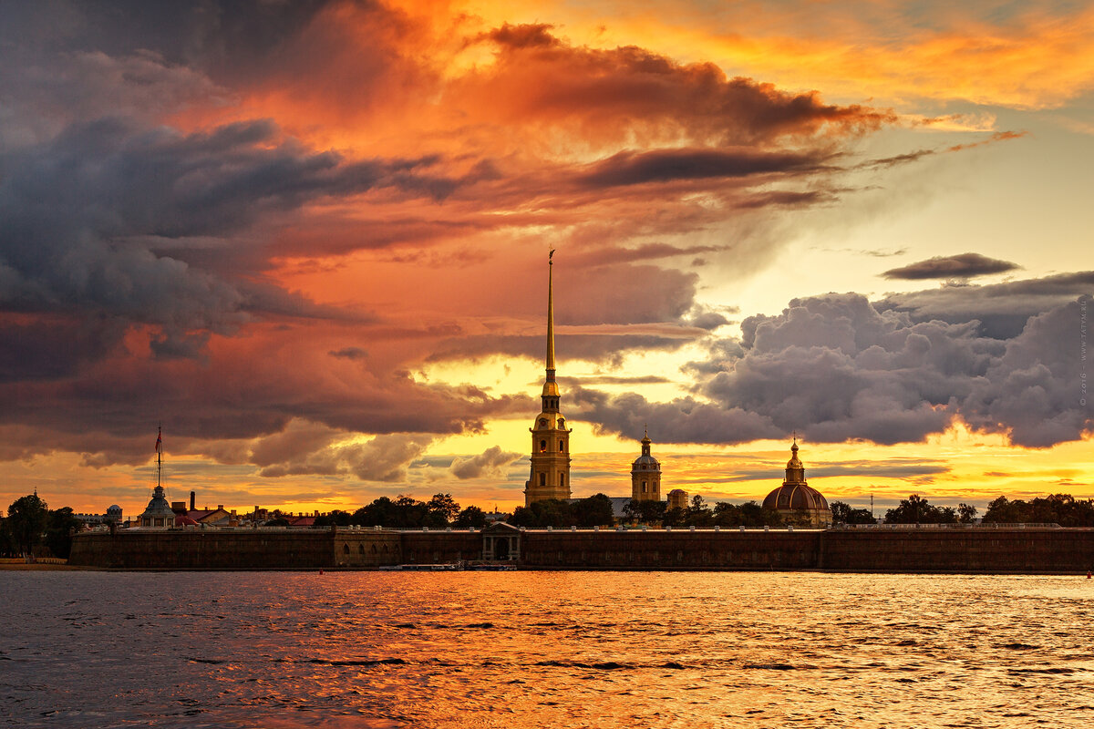 Санкт Петербург Петропавловская крепость закат