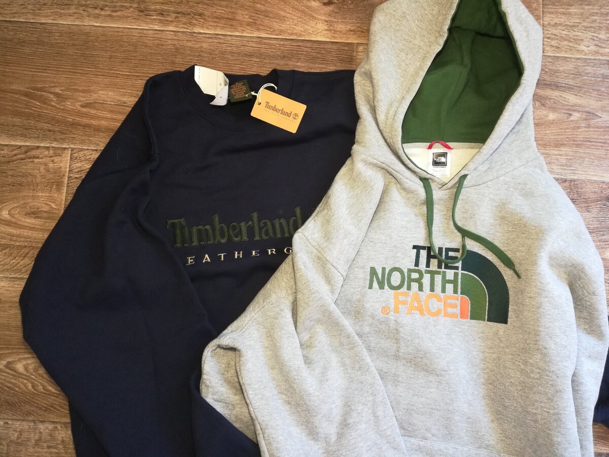 Свитшот Timberland и худи the north face 