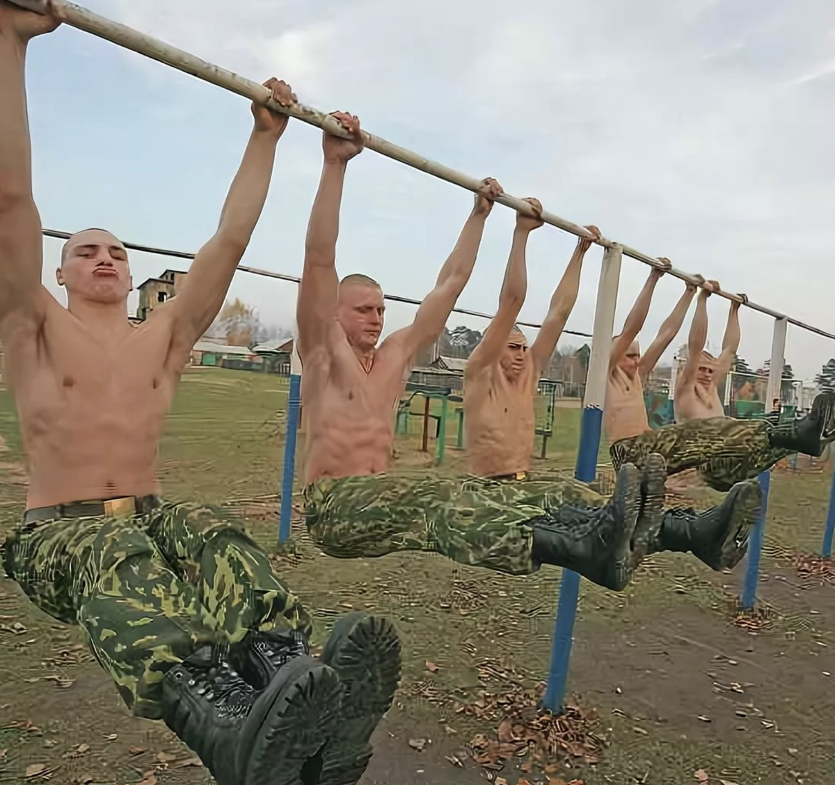 Воин тренируется