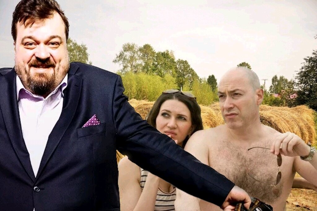 Василий Уткин и Дмитрий Гордон.                                      Фото обработано в редакторе.