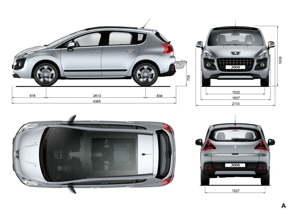 Габариты этого авто и правда впечатляют 4365 x 1837 x 1639мм, но не смотря на огромное пространство на заднем ряду - багажник его маловат, т.к. скошенная задняя дверь съедает пространство, поэтому объем его 512 литров, что даже меньше, чем в седане "408", но сложить его в ровный пол не составит проблемы.