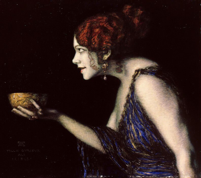 Франц фон Штук "Тилла Дюрье в образе Цирцеи", 1913.  Старая национальная галерея. Берлин.