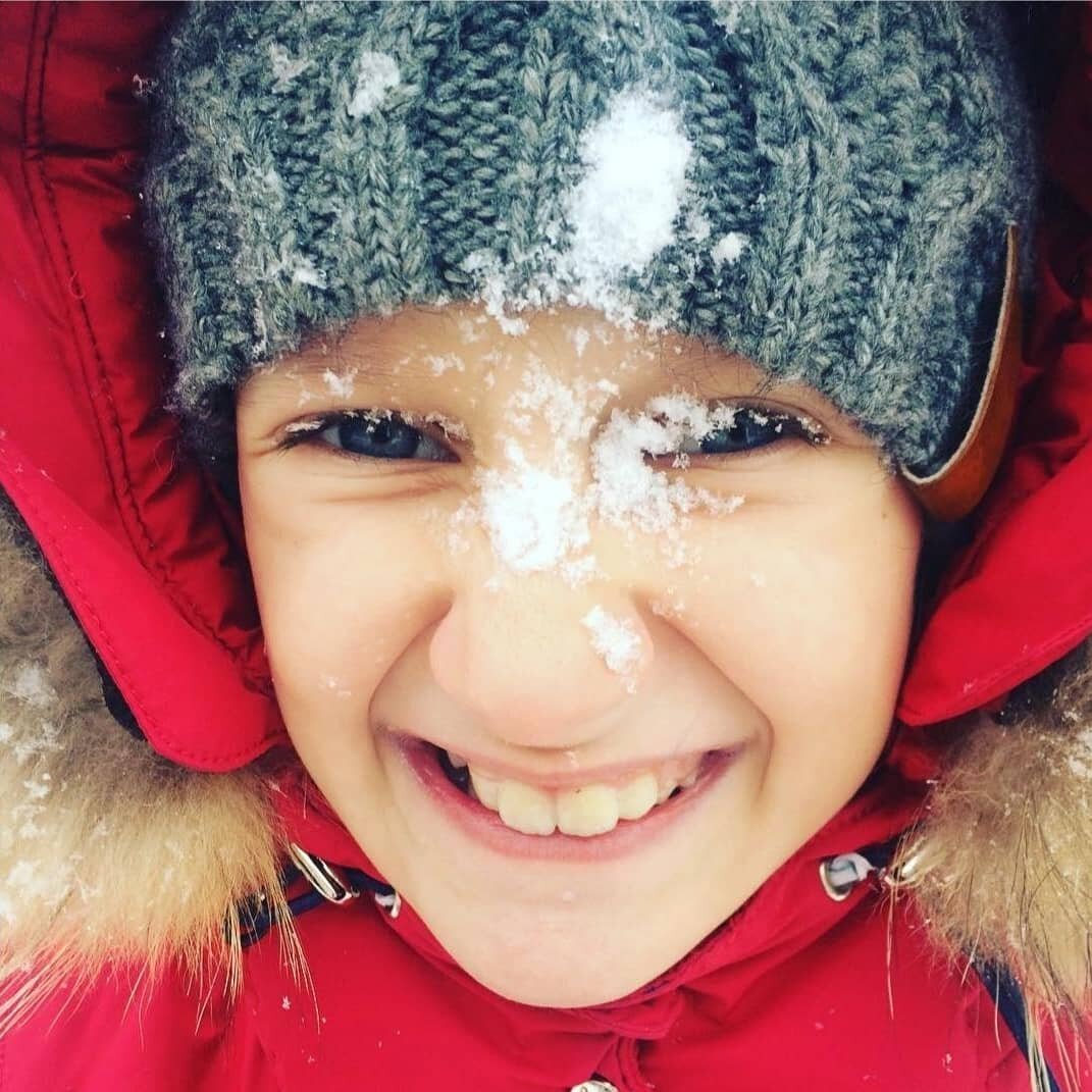 Снег на носу.