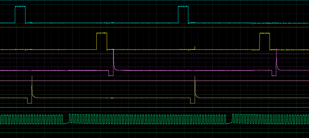 пример осциллограммы синхронизации на работающем ДВС.