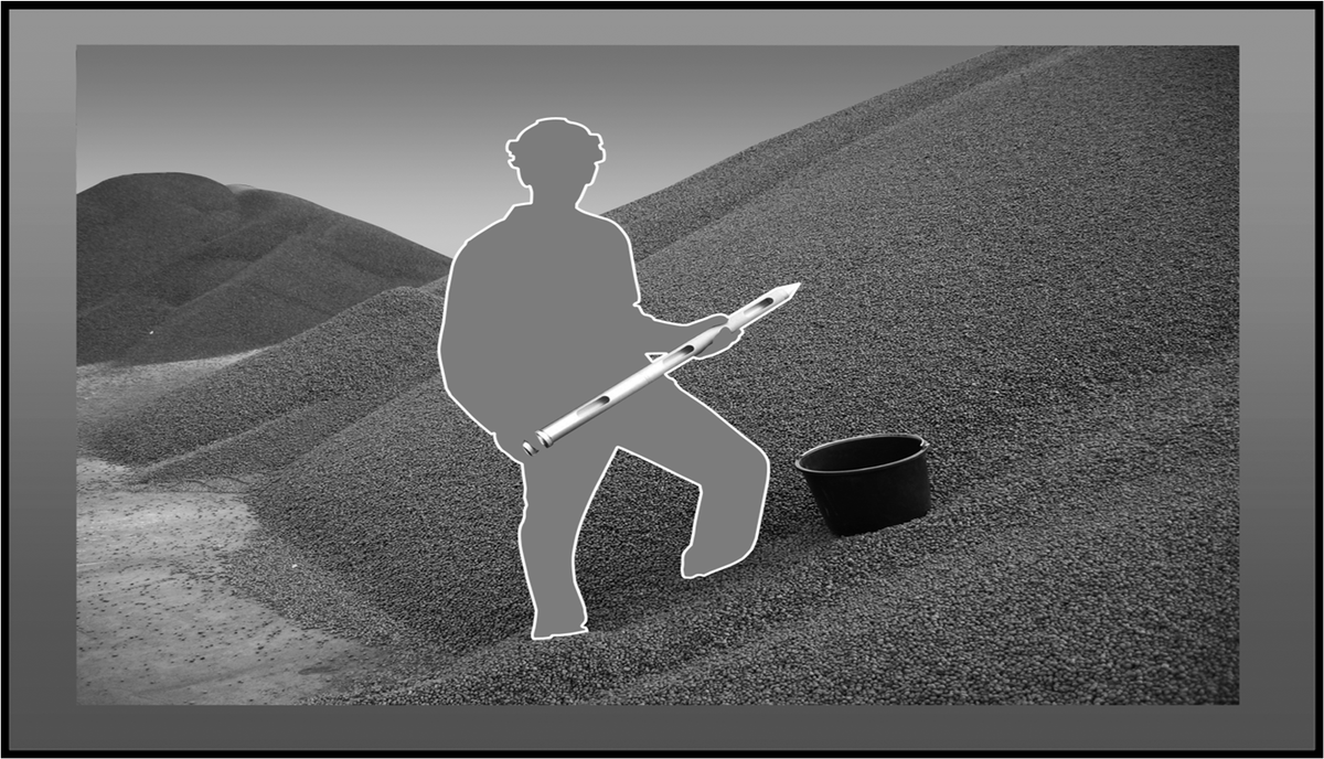 Отбор проб со склада с неподвижным материалом. Начальник! Где копать?