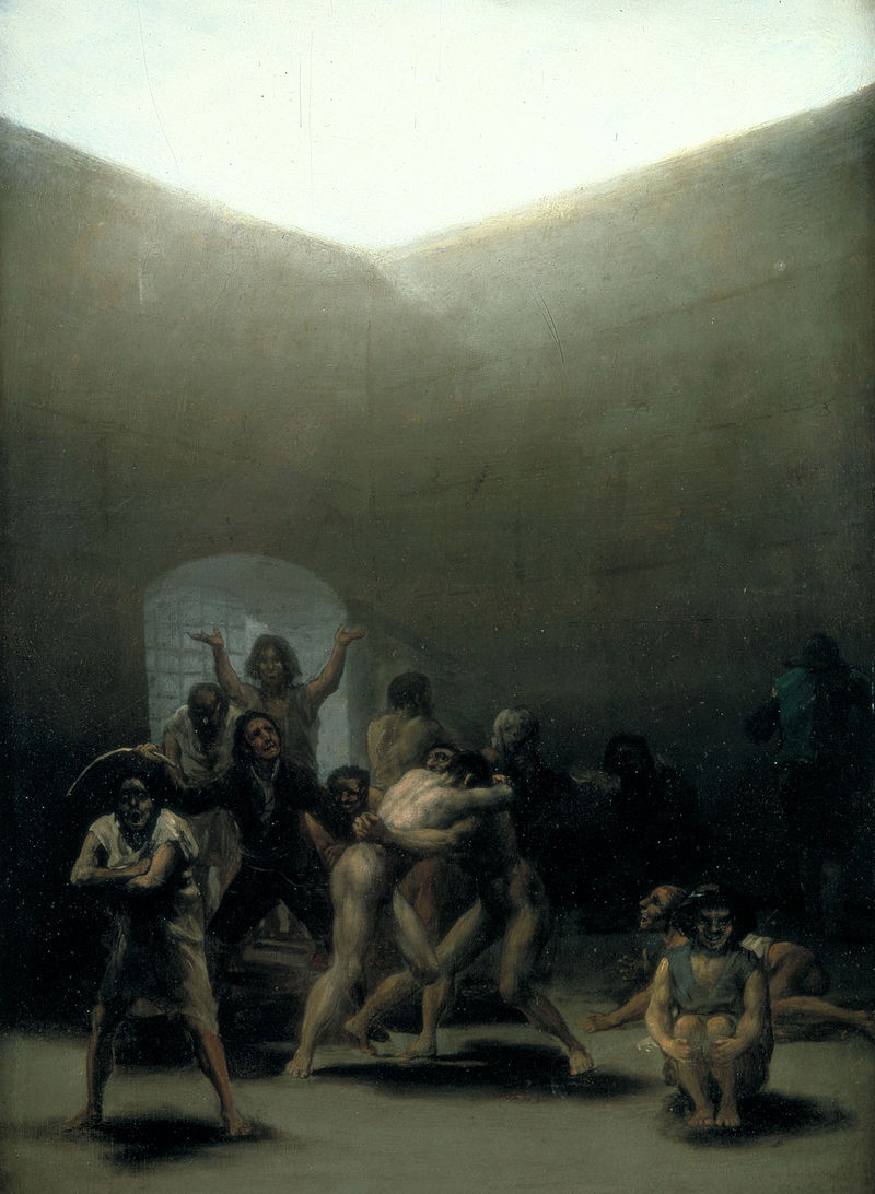 Франсиско Гойя, Двор с безумцами, 1794; Сильвия Плат, дома, 1962 год.
