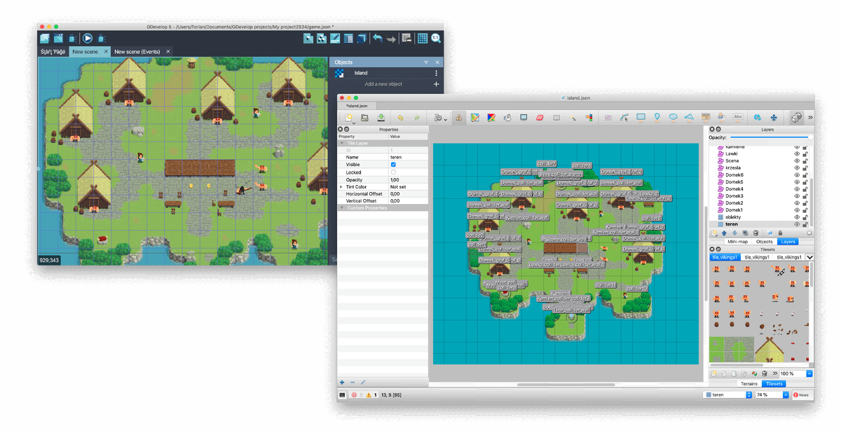 Скриншот из репозитария GDevelop на GitHub