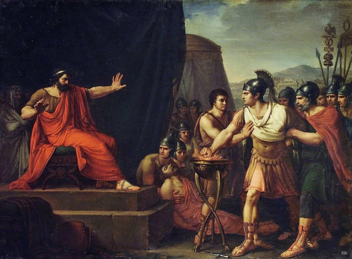 "Муций Сцевола в лагере Порсены", Антонио Виги, 1792 г.
