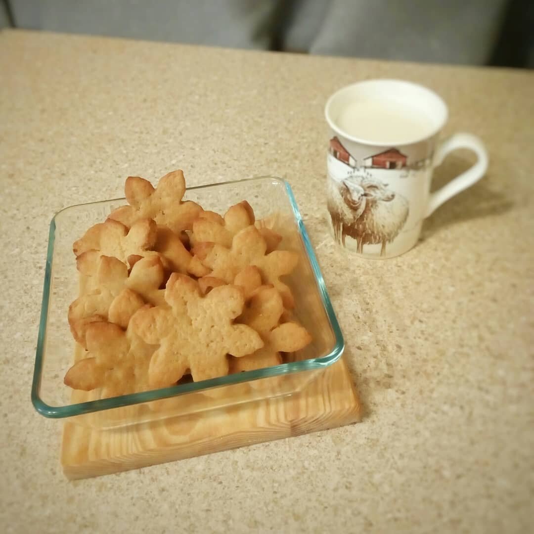 Вот такие вкусные снежинки получились к чаю