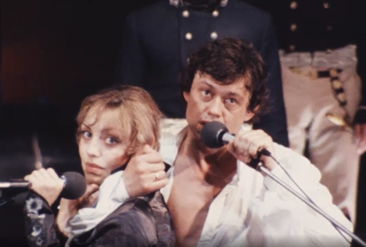 Кадр с репетиции перед премьерой спектакля "Юнона и Авось" (1981)