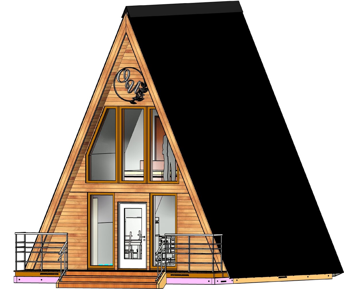 Базовая автоматическая визуализация готового проекта в Revit.