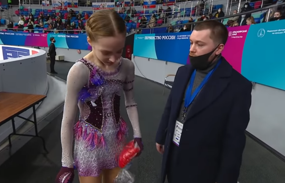 Елизавета Берестовская и Сергей Давыдов. Источник фото: YouTube канал Первого канала.