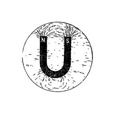 Рис. 2. Магнитное поле подковообразного магнита.