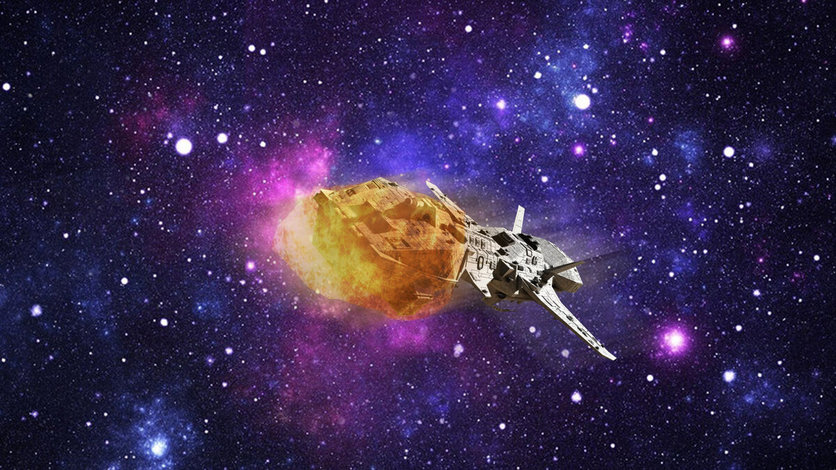 Именно так выглядит взрыв космического корабля, я уверен в этом.