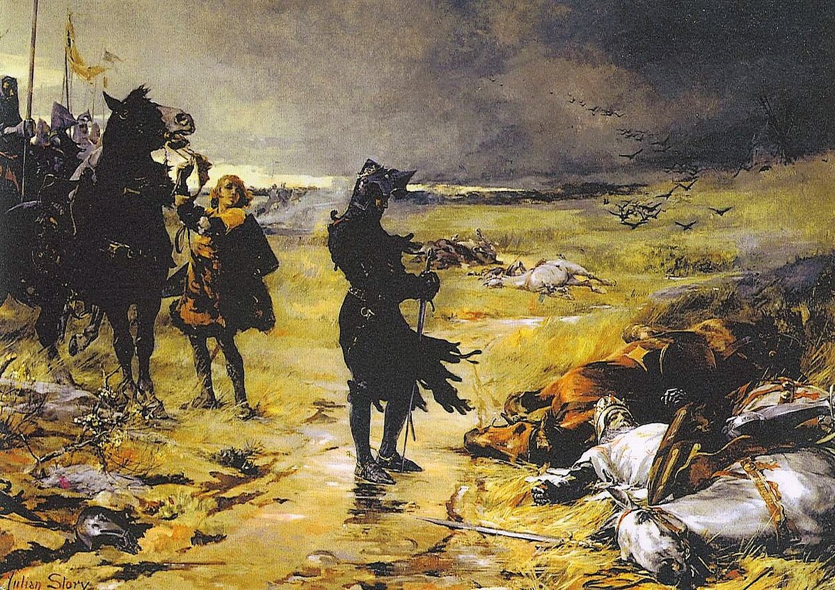 Черный принц после битвы при Креси (картина 1888 года).