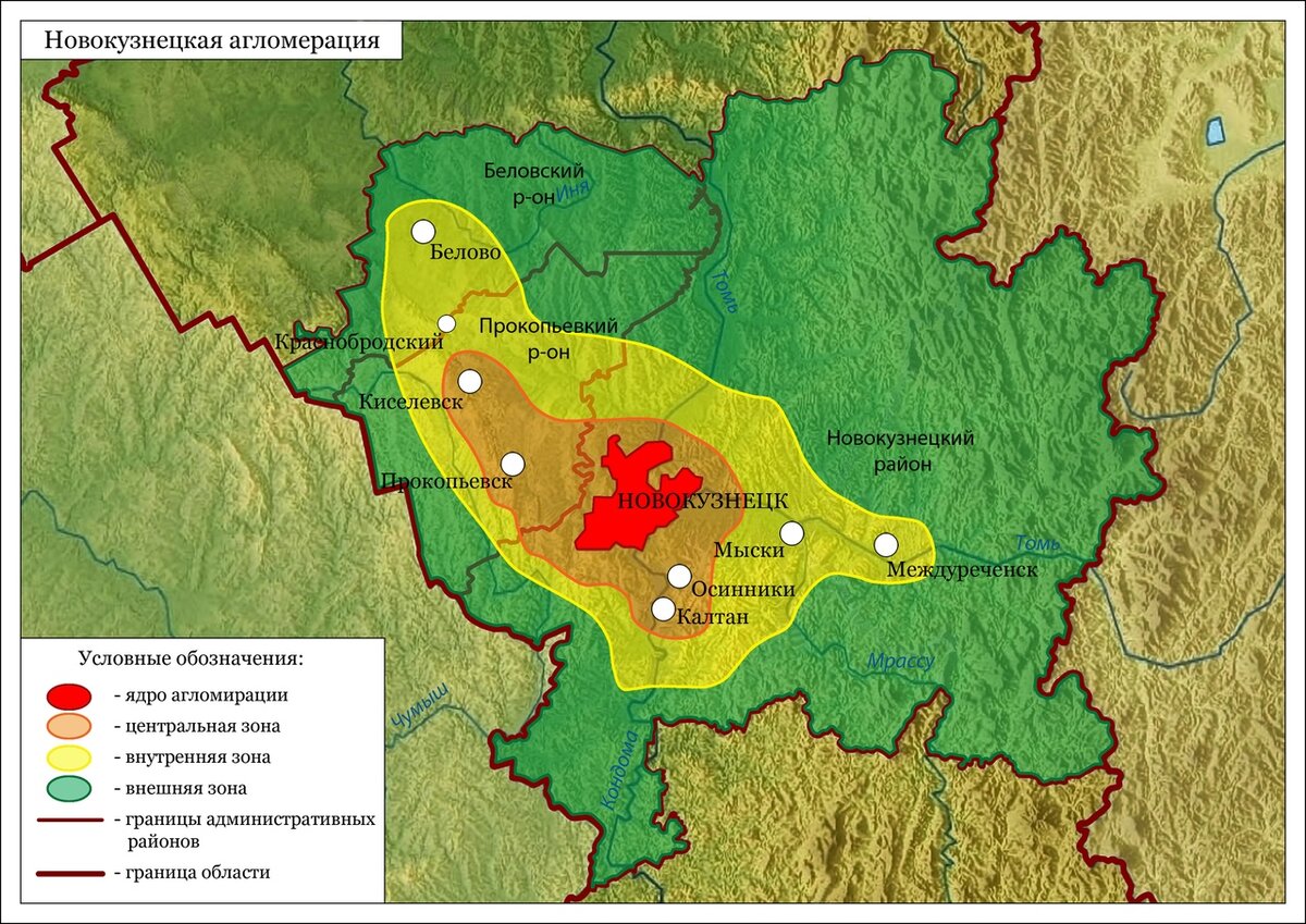 Карта новокузнецкая область