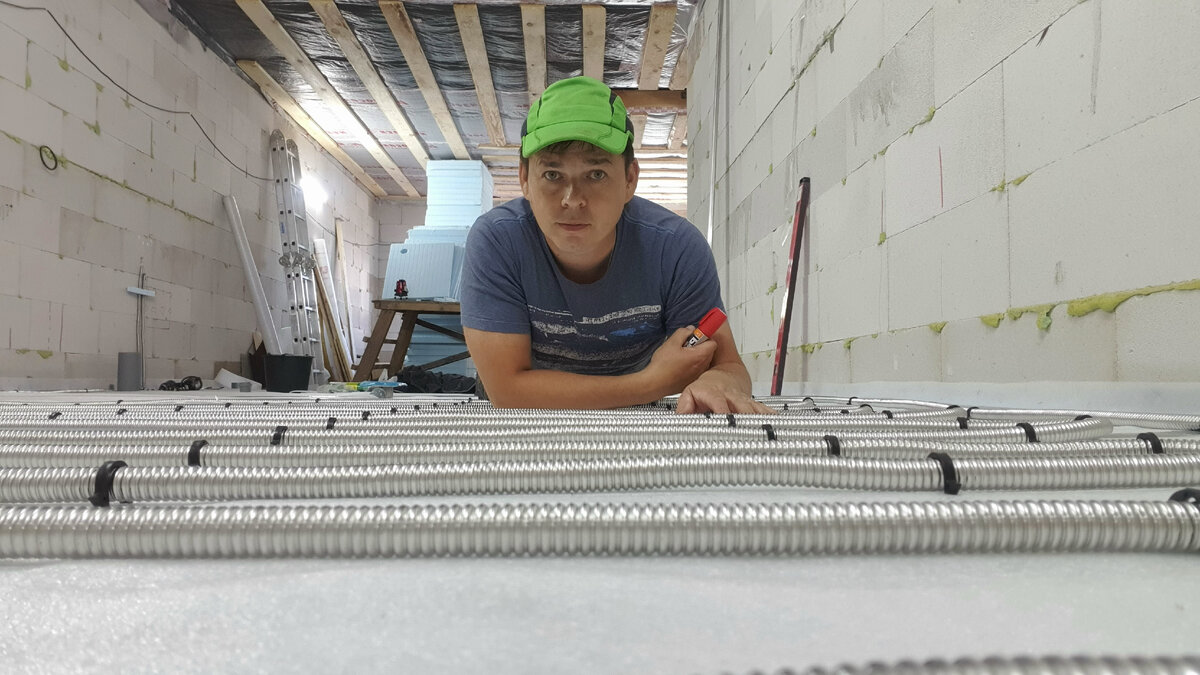 Укладка теплого пола в банном отделе