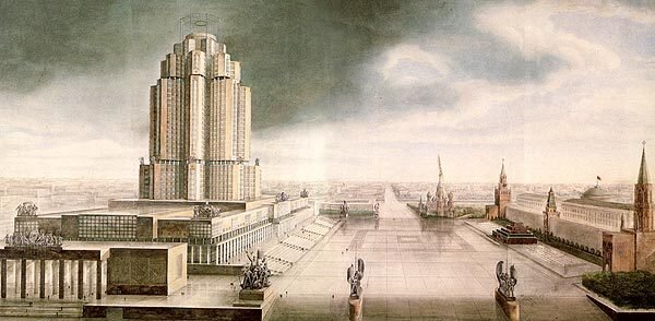 В 1934 был проведен конкурс на проект здания Народного комиссариата тяжёлой промышленности СССР.  Здание планировали возвести на Красной площади, на площади в 4 гектара.-2