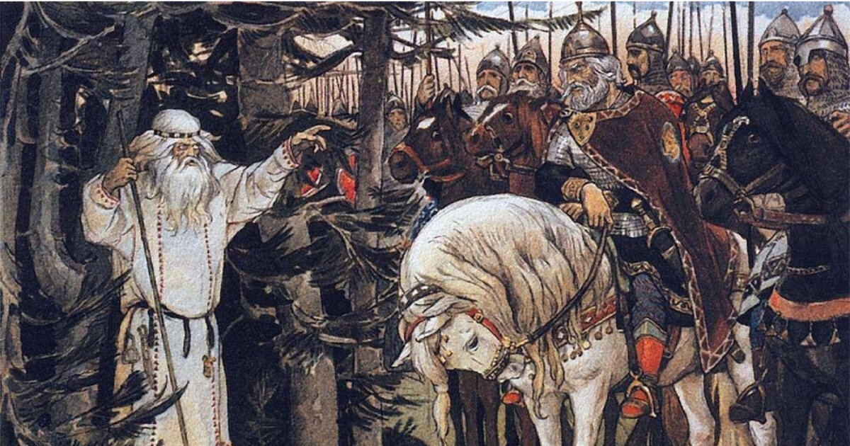 В. М. Васнецов "Встреча Олега с кудесников", 1899 г.