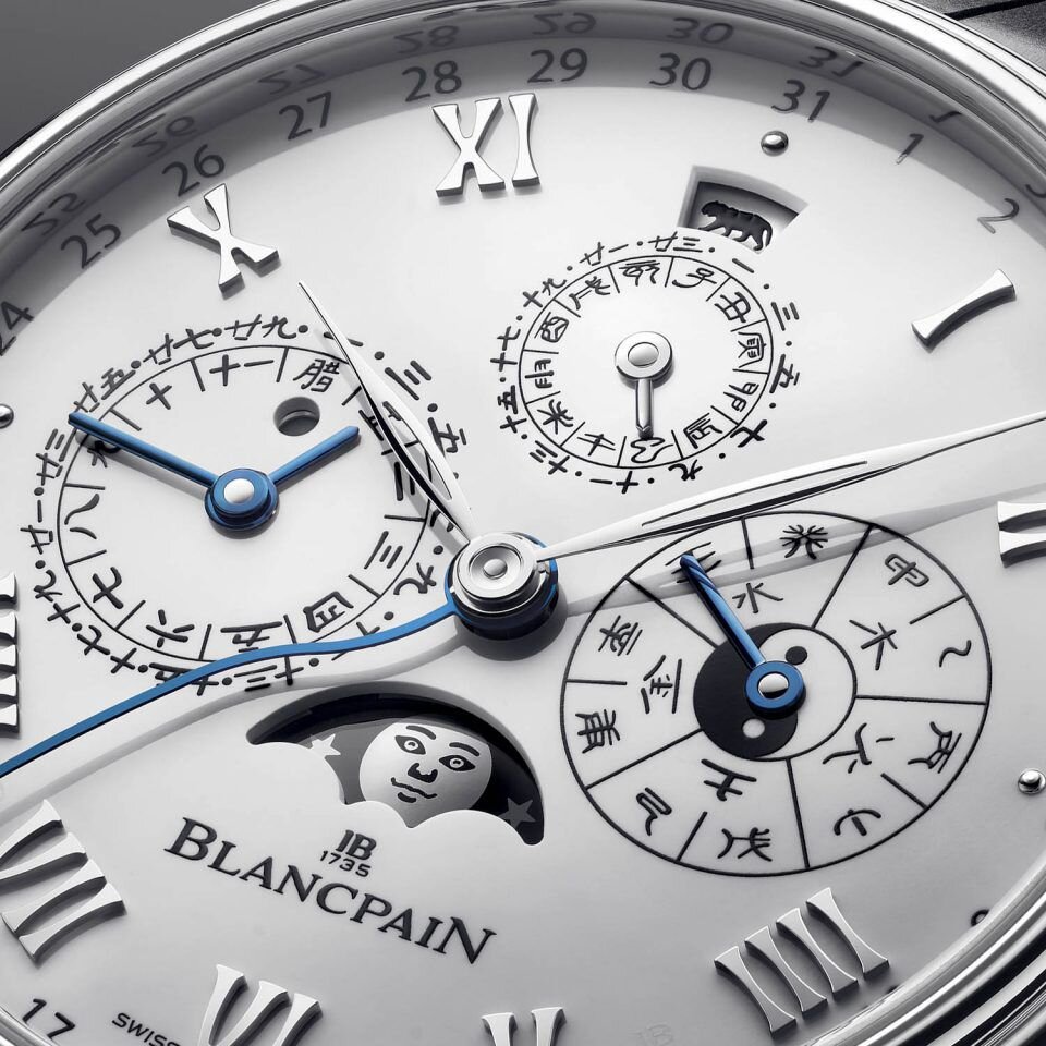 Мастера Blancpain объединили в одном механизме показания китайского календаря, григорианского календаря и фазы Луны 