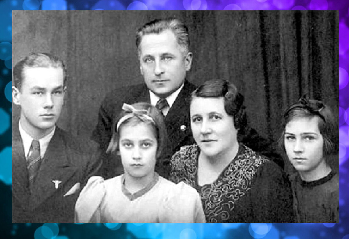 Георг Отс (слева) и его семья. Фото: Pinterest