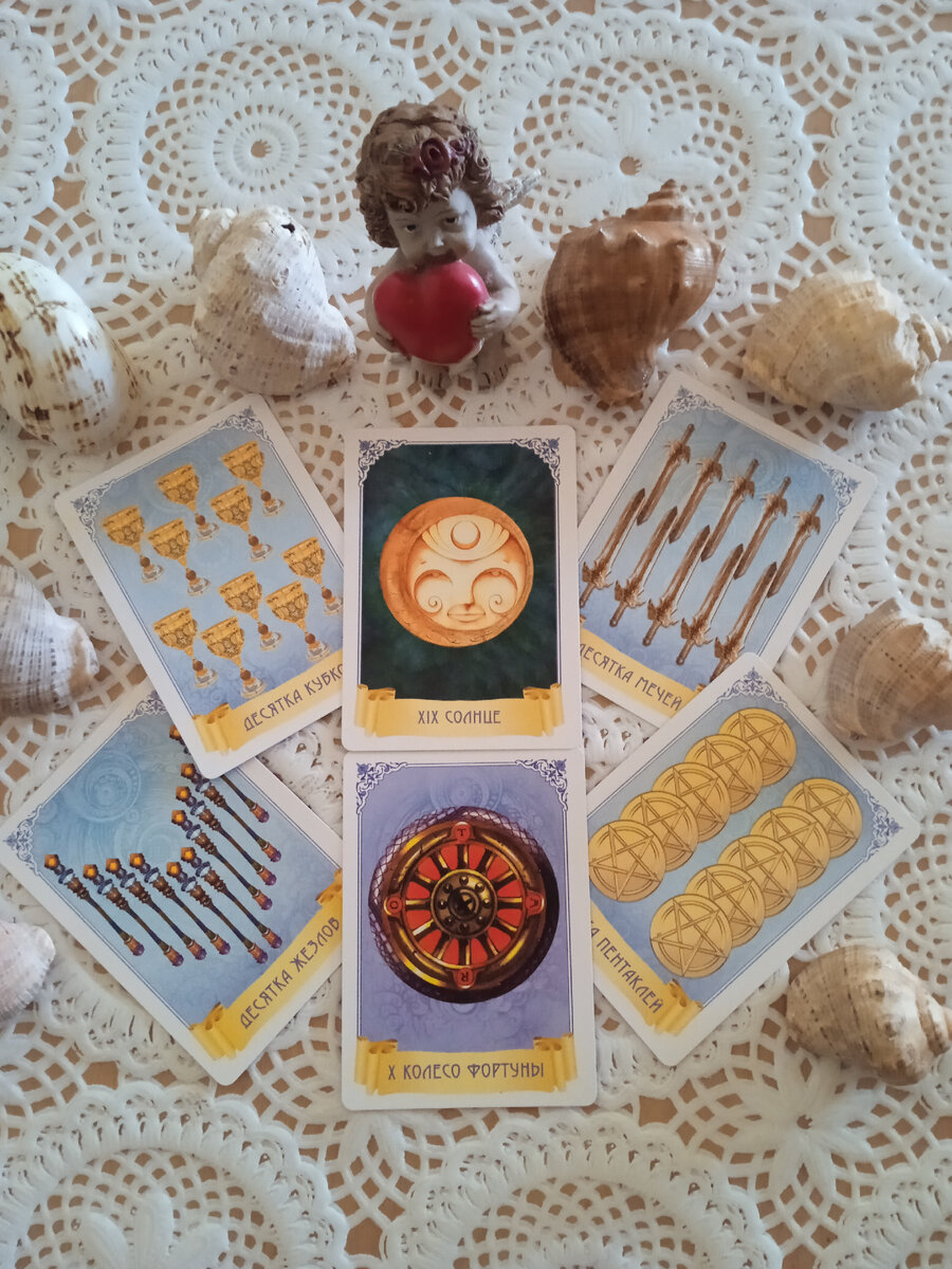 10 Энергия в плюсе
10 Аркан судьбы настоящий счастливчик и баловень судьбы, рожденный под счастливой звездой. Удача и различные блага сами идут в руки. Непостижимым образом раскрываются все двери, а окружающие предлагают свою поддержку или выгодные условия сотрудничества. Человек легок на подъем, приятен в общении, не стремится быть лидером.

Отлично работает в коллективе, а энергичность и талант вместе с удачливостью помогают продвигать любой проект. Он становится создателем настроения на успех. Его любят и ценят. Способность легко идти по жизни, словно ничем не напрягаясь. Поэтому многим кажется, что такой человек ленив.На самом деле, важно поймать свою энергетическую волну (призвание, идею, дело) и неотступно следовать ей.

Удача сопутствует и окружению этой необычной личности, если человек чувствует себя в нем счастливо и комфортно. Открытость всему новому позволяет просто осваивать необходимые навыки. Отличает позитивное мышление и веселый нрав, готовность поделиться всем, что есть. Открытость людям сочетается с добросердечностью. Не интересуется материальной стороной жизни.

Для него важно простое человеческое общение и поддержка. Довольствуется малым, не стремится иметь больше, чем есть на данный момент.

10 Энергия в минусе
Пока 10 Аркан судьбы живет легко и свободно, полагаясь на волю удачи и мудрости судьбы, все в жизни идет легко. Как только начинает нервничать, беспокоиться и суетиться, начинают происходить негативные перемены. Свернув со своего счастливого пути, хватается за любую возможность, берется за изматывающий труд. И все становится еще хуже. При несоблюдении золотой середины в жизни начинаются неприятности.

Зачастую бросают незавершенными множество дел (учебу, создание семьи, проекты по работе). Любят откладывать все на потом, часто забывая об обещанном подарке или просьбе. Не могут обходиться без посторонней помощи при выполнении сложных задач, требуют постоянного внимания со стороны близких.Недоверие к себе и своему пути сбивает. Приливы отчаянного трудоголизма сменяются ленью.

При этом человек забывает, что все блага даются жизнью не просто так. Что-то нужно сделать и самостоятельно. В негативном проявлении порой боится принимать решение, не хочет брать ответственность на себя, не готов делать первые шаги в любом деле. Эмоциональные скачки сказываются на физическом состоянии. Усиливается нервозность, нарушается сон, перепады настроения, отказ от еды приводит к истощению и упадку сил.